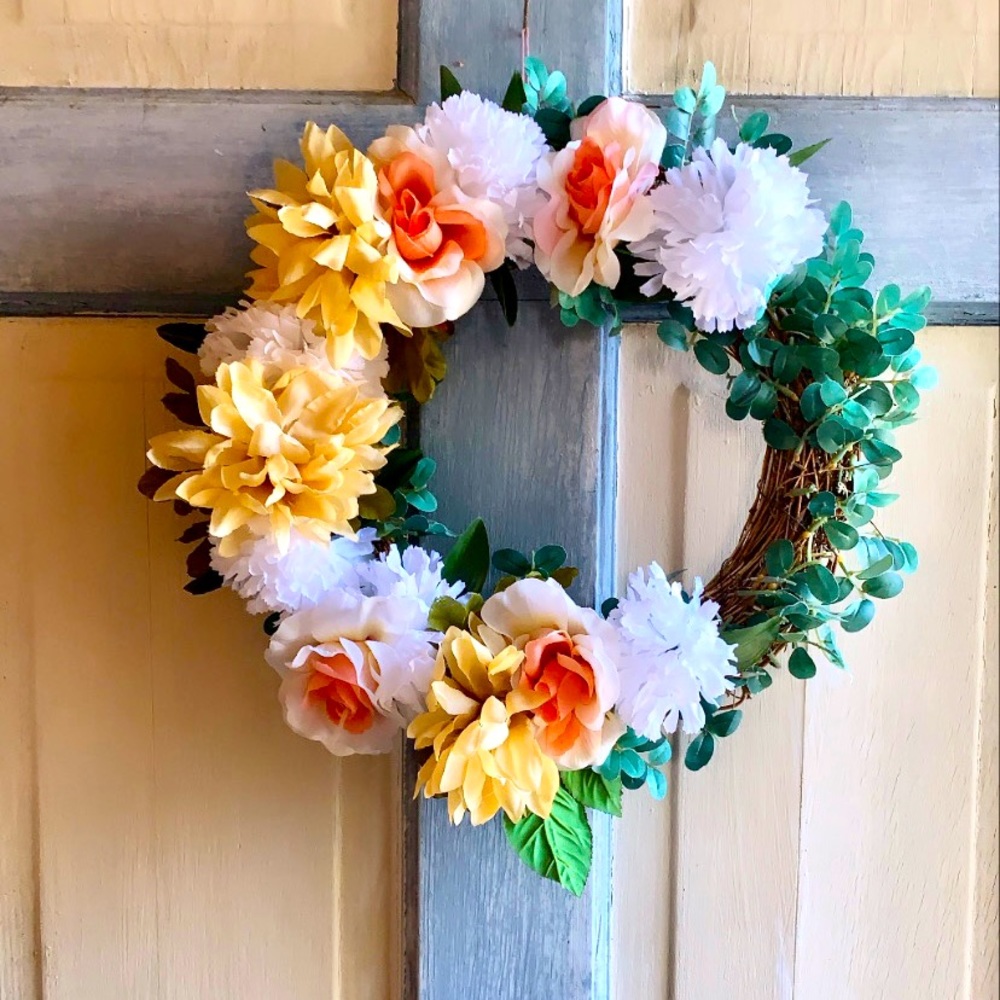 Spring wreath decor